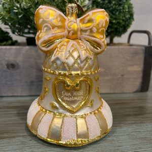 Christopher Radko First Christmas Wedding Bell Ornament - 2010